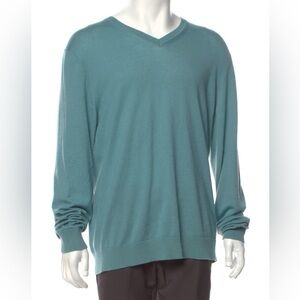 Burberry London Cashmere Blend V Neck Sweater XL